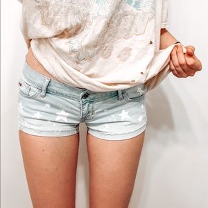 White Star Jean Shorts